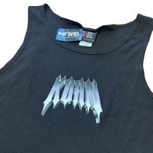 Vtg 90s Korn Band TankTop Black Ribbed Giant tag Hot Topic NWT XL DEADSTOCK
